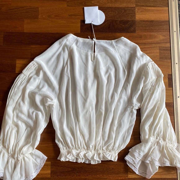 Chloe top white milk laces silk size 36 - Picture 2 of 4